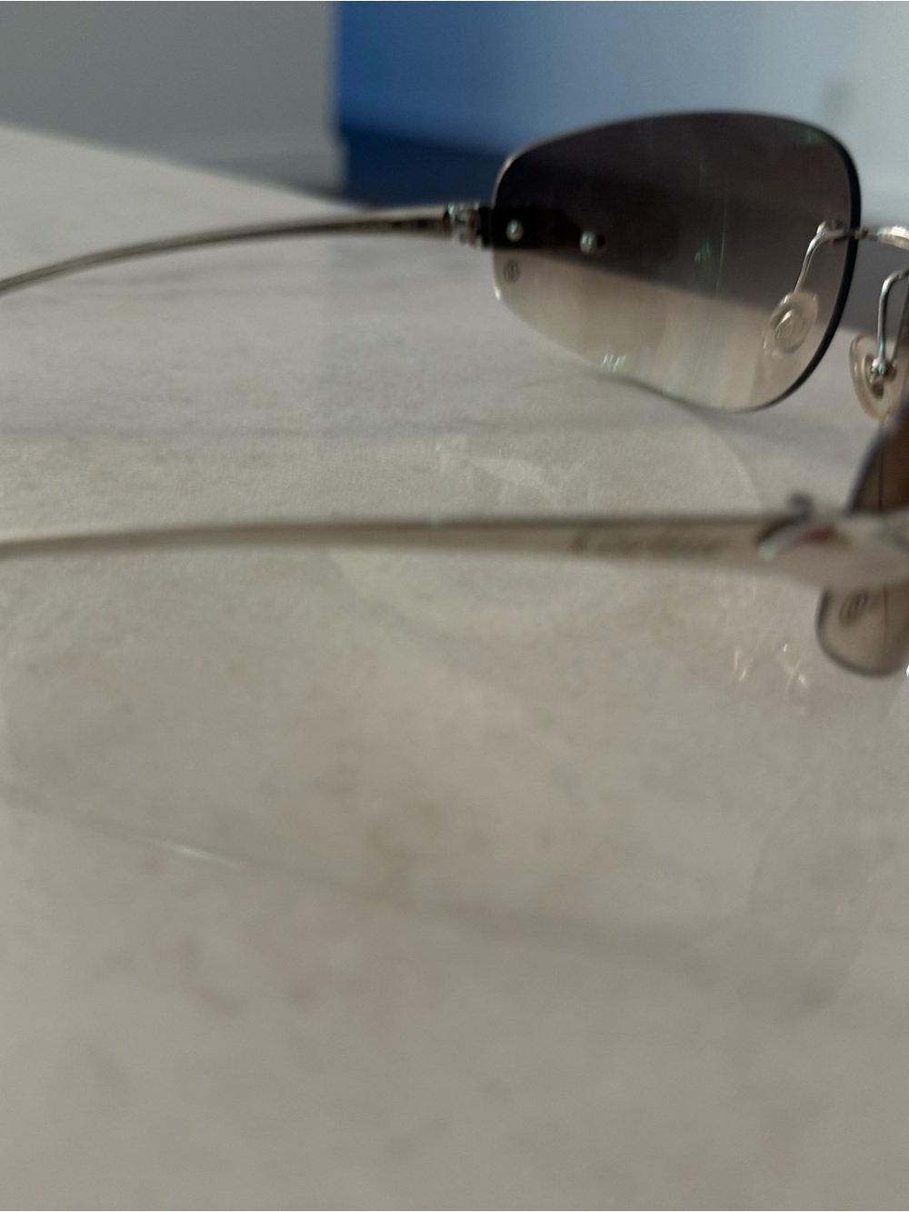 Cartier Rimless Gradient Brown Sunglasses - Picture 5 of 6
